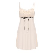 LPLT6319100084 輕奢加胸墊內衣甜美蕾絲性感褶皺睡裙外袍家居套裝