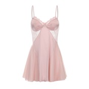 LPLT6319100104 甜美輕奢睡衣性感聚攏加胸墊露背吊帶睡裙女士大碼套裝