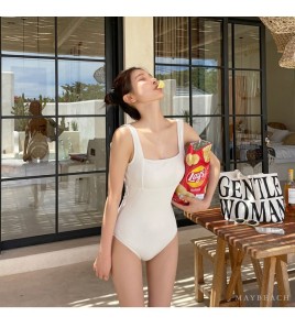 HSPN647100003 度假連體泳衣高級肌理簡約溫柔溫泉海邊 