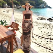 HSPN649100003 棕咖i夏日辣妹顯瘦性感泳衣東南亞海島高顏值超出片 