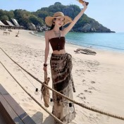 HSPN649100003 棕咖i夏日辣妹顯瘦性感泳衣東南亞海島高顏值超出片 