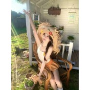 HSPN6415100005 泳衣女性感分體裙式比基尼三件套小胸聚攏辣妹度假風海邊溫泉泳裝