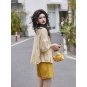 FCTP6416001 碎花襯衫女裝寬鬆百搭休閒洋氣獨特超好看看