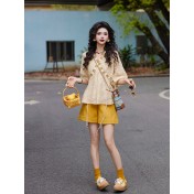 FCTP6416001 碎花襯衫女裝寬鬆百搭休閒洋氣獨特超好看看