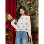 FCTP6416A100001 真兩件無袖馬甲女春夏季鏤空上衣背心