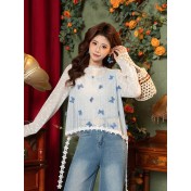 FCTP6416A100001 真兩件無袖馬甲女春夏季鏤空上衣背心