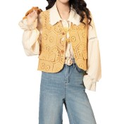 FCTP6416A100003 春季新款韓系純欲風潮流百搭時尚琥珀流光顯瘦上衣巨好看疊穿馬甲