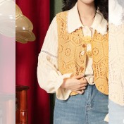 FCTP6416A100003 春季新款韓系純欲風潮流百搭時尚琥珀流光顯瘦上衣巨好看疊穿馬甲