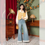 FCTP6416A100003 春季新款韓系純欲風潮流百搭時尚琥珀流光顯瘦上衣巨好看疊穿馬甲