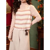 FCTP6416A100005 半高領長袖真兩件上衣早春疊穿打底衫