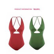 HSPN641800001 明媚大氣紅高級顯白度假泳衣紅色旺中女生命力爆表