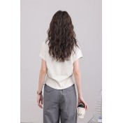 FCPS6423002 慵懶小鯊短袖t卹2026夏新款時尚美式復古印花圓領上衣女