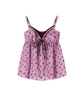 FCSE6424002 2026春休閒風減齡顯瘦碎花吊帶波點半身裙兩件女修身百搭套裝