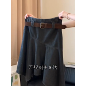 FCSE6424004 2026春綠色波點上衣不規則半身裙兩件女顯瘦百搭修身氣質套裝