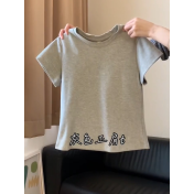 FCSE6424007 2026韓版簡約碎花吊帶裙灰色短袖女修身顯瘦兩件式休閒百搭穿搭