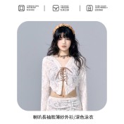 HSPN6518003 分体泳衣女四件套2026新款温泉度假遮肚显瘦比基尼