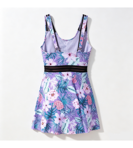 LYXN661701 High-waisted, conservative, slimming, cutout two-piece swimsuit