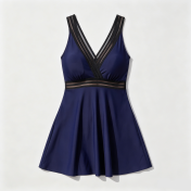 LYXN661701 High-waisted, conservative, slimming, cutout two-piece swimsuit