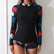 LYXN6626001 New Long-Sleeved Printed Swimsuit for Women, Multi-Color Separate Swimsuit, Plus Size Bikini