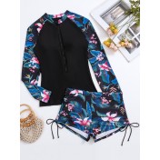 LYXN6626001 New Long-Sleeved Printed Swimsuit for Women, Multi-Color Separate Swimsuit, Plus Size Bikini