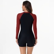 LYXN6630001 Women's One-Piece Long-Sleeved Surf Suit, Sun Protection Diving Suit Swimwear