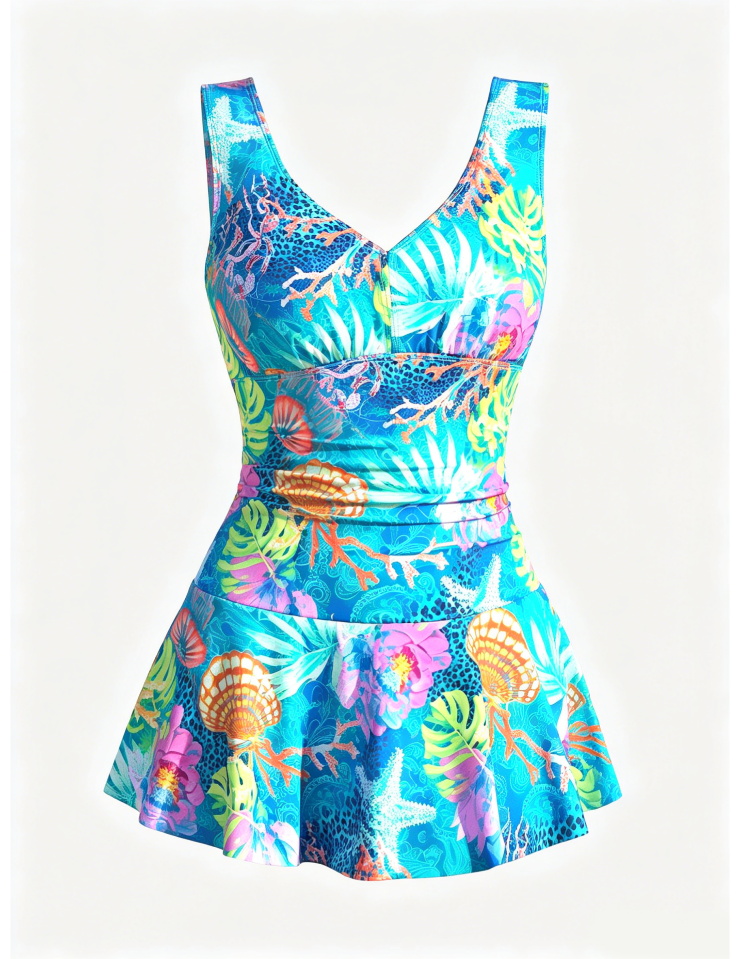 LYXN6628001 New Fashionable and Sexy Sleeveless Printed Beach Swimsuit for Women