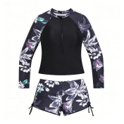 LYXN6630003 Women's One-Piece Long-Sleeved Surf Suit, Sun Protection Diving Suit Swimwear
