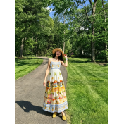 FCSE6709001 Fashionable Printed Linen Sundress