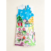 FCSE6717002 Stylish Linen Sleeveless Vest Dress