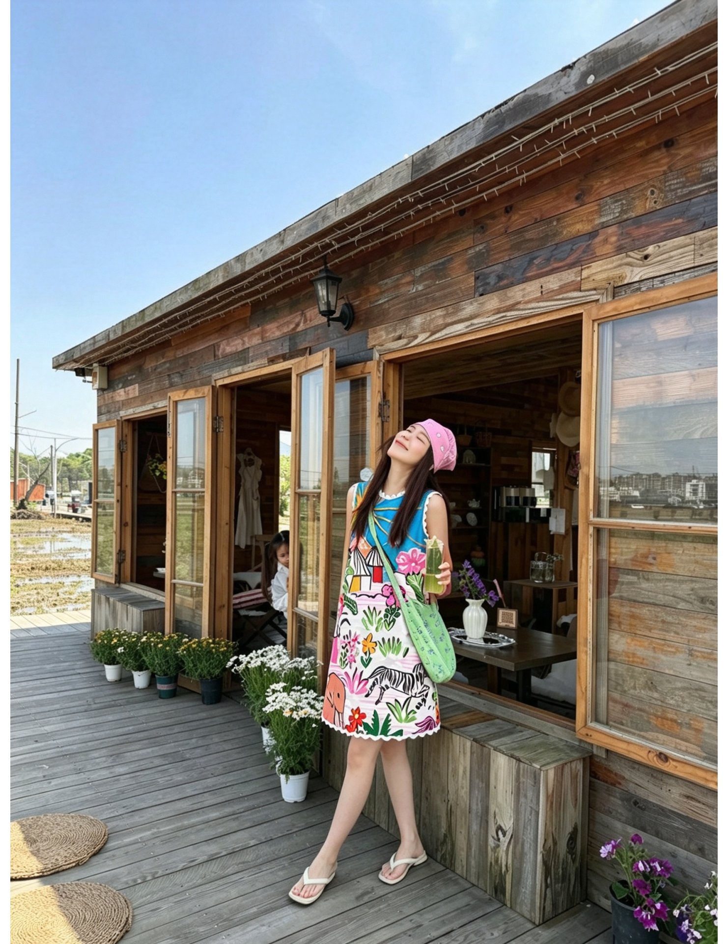 FCSE6717002 Stylish Linen Sleeveless Vest Dress