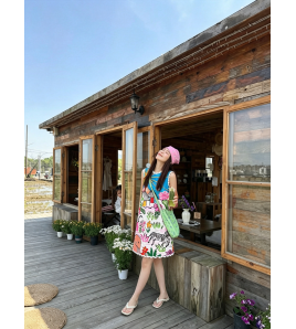 FCSE6717002 Stylish Linen Sleeveless Vest Dress