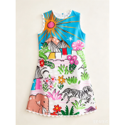 FCSE6717002 Stylish Linen Sleeveless Vest Dress