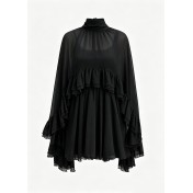 FCSE68030001 Elegant Chiffon Fashionable Inner Layer Camisole Cape Dress Two-Piece Set