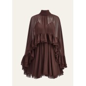 FCSE68030001 Elegant Chiffon Fashionable Inner Layer Camisole Cape Dress Two-Piece Set