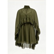 FCSE68030001 Elegant Chiffon Fashionable Inner Layer Camisole Cape Dress Two-Piece Set