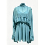 FCSE68030001 Elegant Chiffon Fashionable Inner Layer Camisole Cape Dress Two-Piece Set