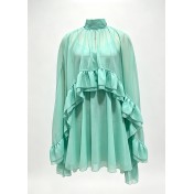 FCSE68030001 Elegant Chiffon Fashionable Inner Layer Camisole Cape Dress Two-Piece Set