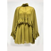 FCSE68030001 Elegant Chiffon Fashionable Inner Layer Camisole Cape Dress Two-Piece Set