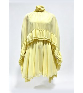 FCSE68030001 Elegant Chiffon Fashionable Inner Layer Camisole Cape Dress Two-Piece Set