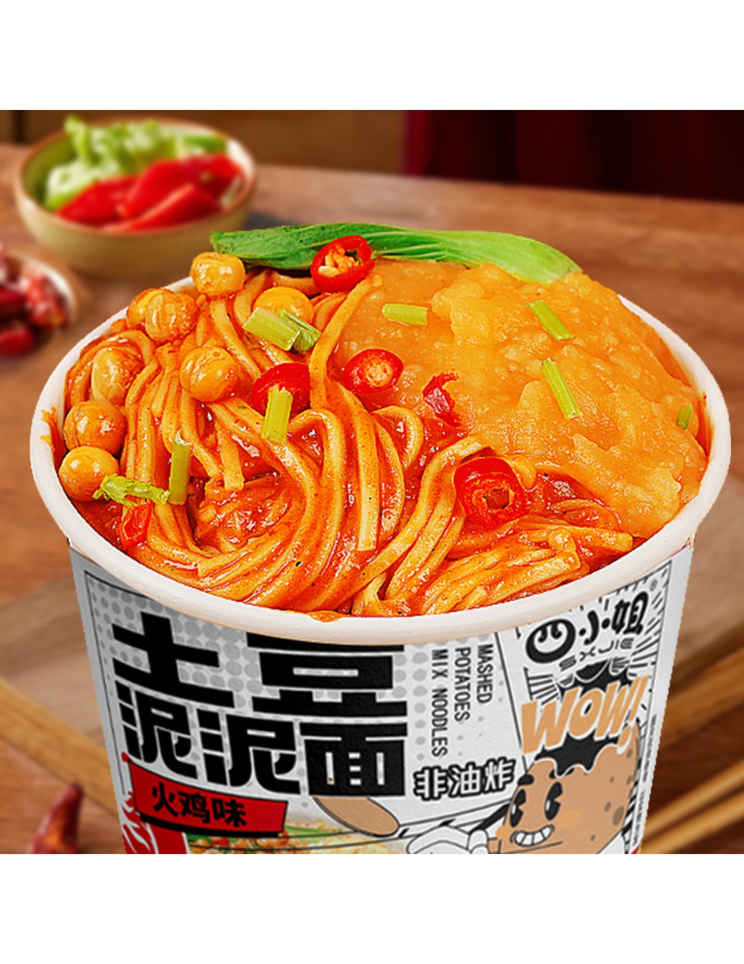 LNND630001 Potato Mashed Noodles, 6-pack - No-cook, non-fried, instant potato mashed noodles.