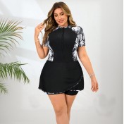 LYXN6706001 New Plus Size Swimsuit Sports Bikini Women's Conservative Swimwear Surf Suit