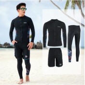 LYXN6716001 Women's Diving Suit, Sunscreen, Quick-Drying, Separate Long-Sleeved and Long-Pants, Snorkeling Swimming Suit, Couple Swimming Suit, Casual Surfing Suit