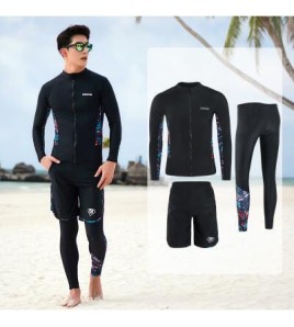 LYXN6716001 Women's Diving Suit, Sunscreen, Quick-Drying, Separate Long-Sleeved and Long-Pants, Snorkeling Swimming Suit, Couple Swimming Suit, Casual Surfing Suit