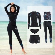 LYXN6716001 Women's Diving Suit, Sunscreen, Quick-Drying, Separate Long-Sleeved and Long-Pants, Snorkeling Swimming Suit, Couple Swimming Suit, Casual Surfing Suit