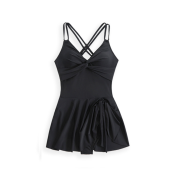 LYXN67220001 Brand New Twisted Bag Cross Skirt One-Piece Swimsuit for Women