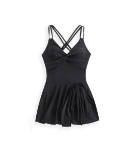 LYXN67220001 Brand New Twisted Bag Cross Skirt One-Piece Swimsuit for Women