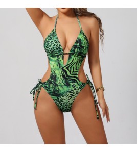 LYXN67240001 One-piece leopard print sexy slim-fit swimsuit