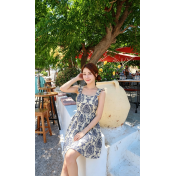 FCSE6806001 Summer New Women's Printed mini dress