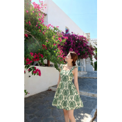 FCSE6806001 Summer New Women's Printed mini dress