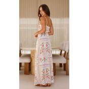 FCSE6817002 Brand New Tropical Floral Print Resort Style Full Swing Sundress